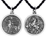 925 Silver Horse and Monkey Career Success Pendant